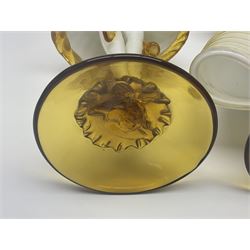 Pair of murano glass figures of Courtesans, H37cm