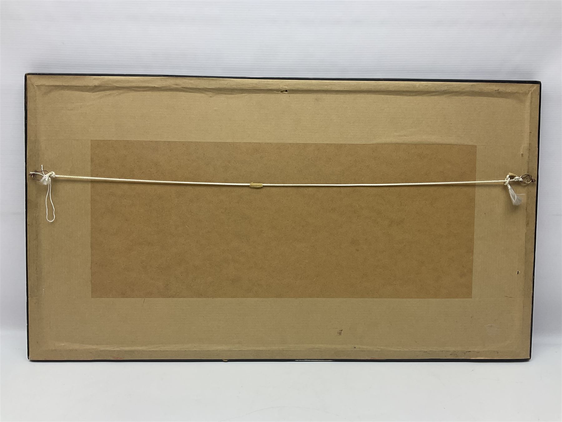 Early 20th century humorous military colour print entitled 'Reconnoitring' depicting three titled images 'Past', 'Presently' and 'Present'; published 1907 and signed on the mount by the artist C.S. Collison 38 x 73cm; Hogarth style frame