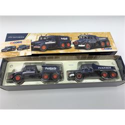 Three Corgi limited edition commercial vehicles - 31007 Heavy Haulage Annis & Co Ltd Diamond T Ballast with Girder Trailer & Locomotive Load No.07770/9400; 17904 Pickfords 2 Scammell Contractors No.3852/5000; and 97892 S. Houseman A.E.C. Mercury Truck & Trailer; all mint and boxed with certificates (3)