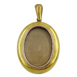 Victorian gold mourning pendant, black enamel plaque with applied gold, pearl and turquoise flower decoration