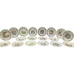 Eighteen Royal Doulton Brambly Hedge decorative plates, to include Spring, Summer, Autumn, Winter, The Forgotten Room, The Great Hall, The Adventure, etc., D21cm.  