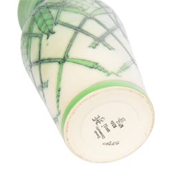 Dennis Chinaworks Praying Mantis vase, designed by Sally Tuffin dated 2005 limited edition no. 12/25, of baluster form with flared rim, decorated with repeating praying mantis pattern upon an ombre green ground, impressed and painted marks beneath, H30cm