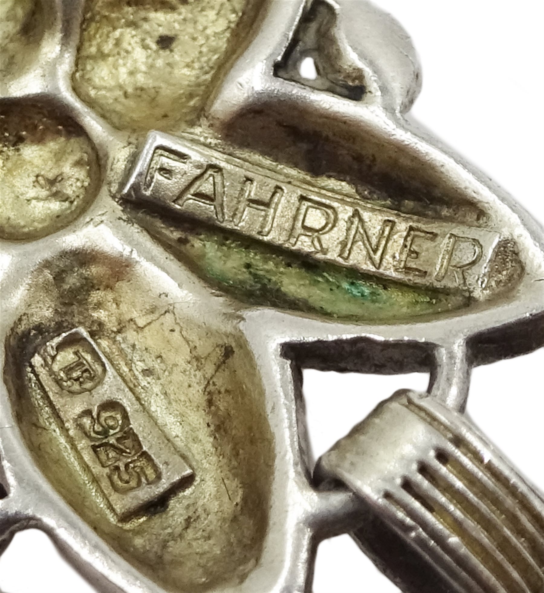 Thedore Fahrner Art Deco silver filigree design flower bracelet, stamped TF 925 Fahrner