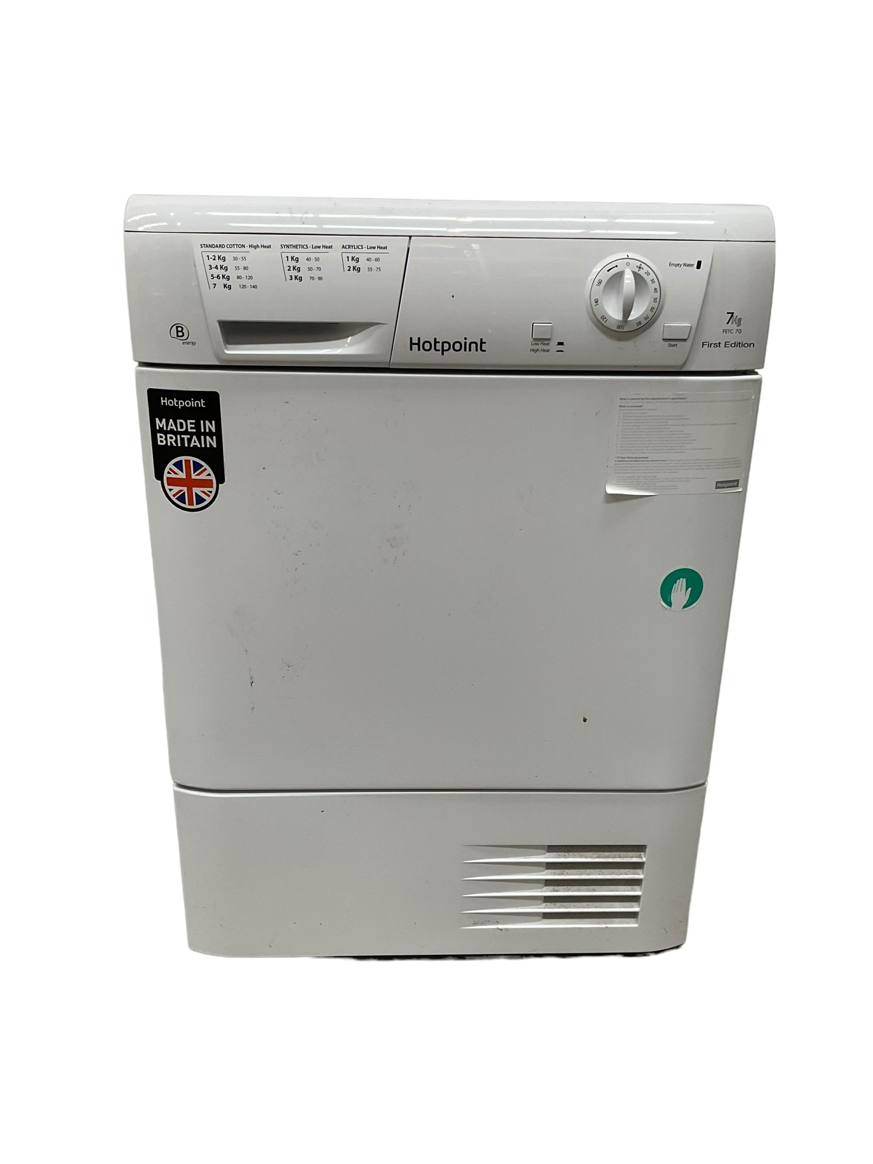 Hotpoint 7kg First edition condenser dryer - THIS LOT IS TO BE COLLECTED BY APPOINTMENT FROM DUGGLEBY STORAGE, GREAT HILL, EASTFIELD, SCARBOROUGH, YO11 3TX