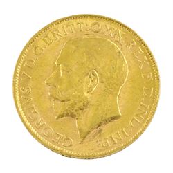 King George V 1920 gold full sovereign coin, Perth mint