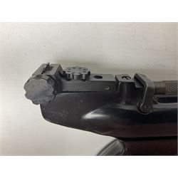 Webley Hurricane .22 air pistol with over lever action and thumb safety L27cm; Webley Premier .22 air pistol with over lever action No.816; part Diana model 2 air pistol; and quantity of .22 pellets in three tins