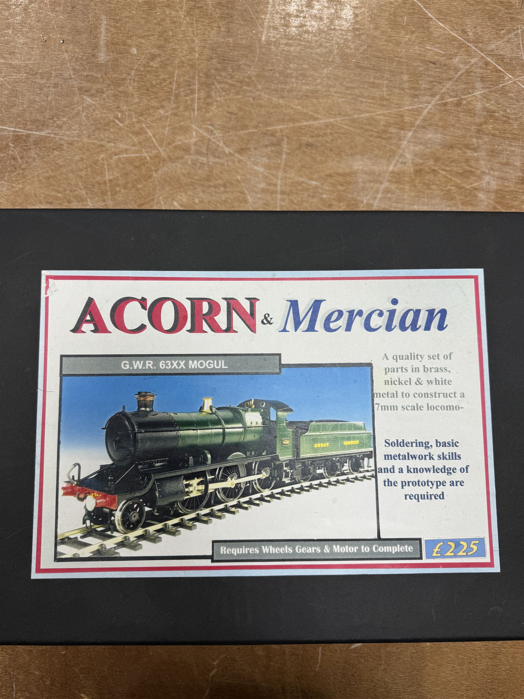 Acorn & Mercian O gauge kit built model Class 63XX GWR Mogul with tender, no. 6377, together with Class 77XX GWR saddle tank, no. 7736 (2)