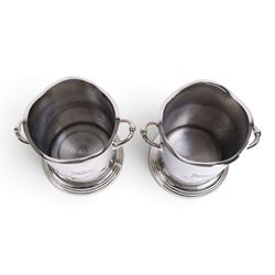 Pair white star line wine coolers, H24cm