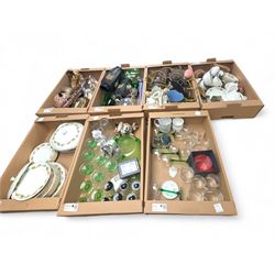 Heuer stopwatch, wristwatches, glassware, Sherwood Ridgway part diner service, Wedgwood ja...