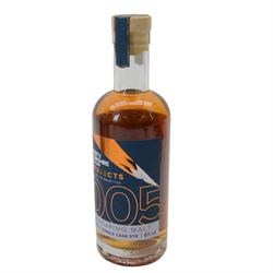 Spirit of Yorkshire Distillery, distillery projects maturing malts, full set of six, projects 001-004 70cl 46% vol and project 005, 006 50cl 46% vol
