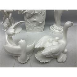 Seven Royal Doulton Images figures, to include, Motherly Love, Twilight, The Leap, New Arrival etc, two with original boxes, tallest example H28cm
