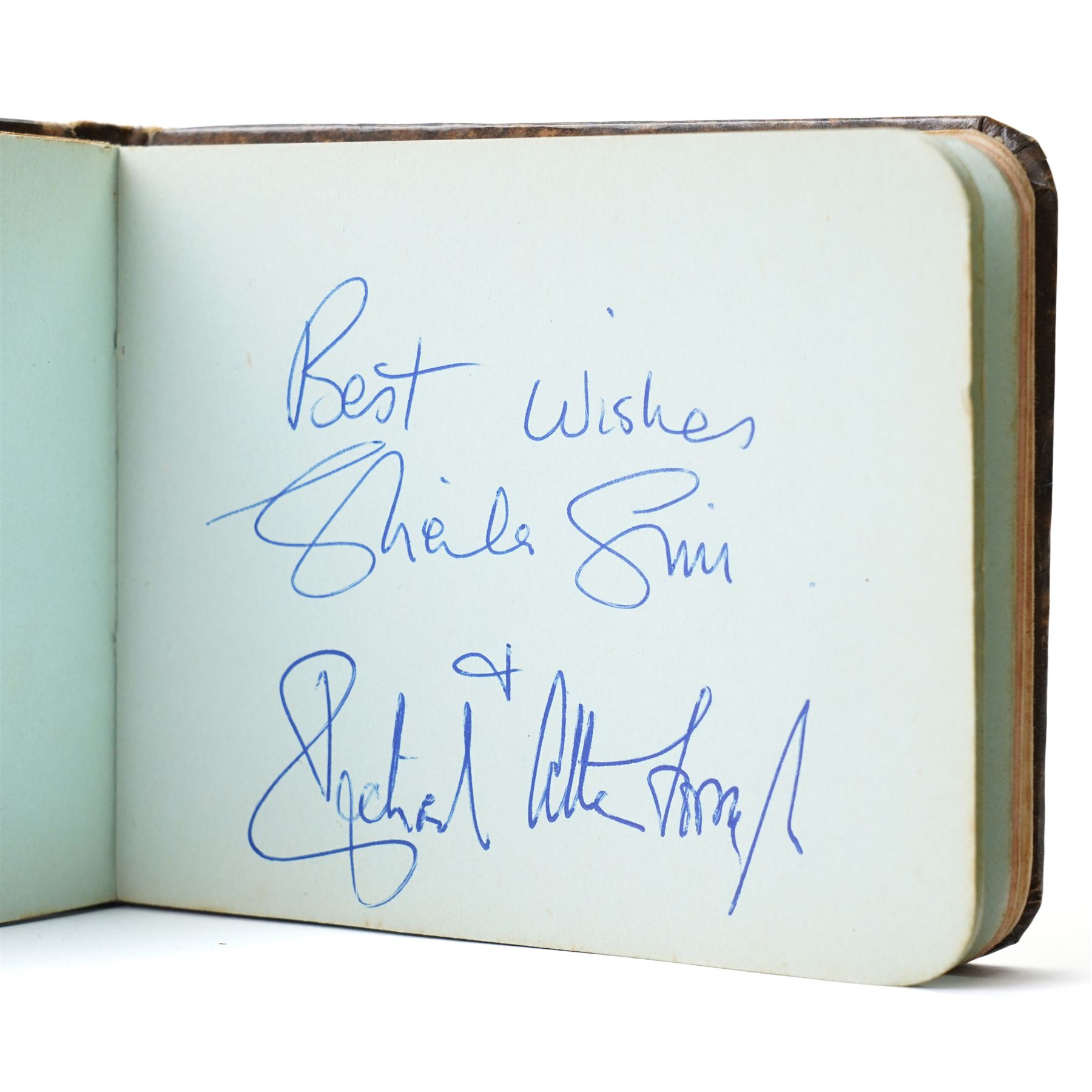 Autograph book and contents of Everton F.C. signatures including signed programme against Sheffield United, September 1957