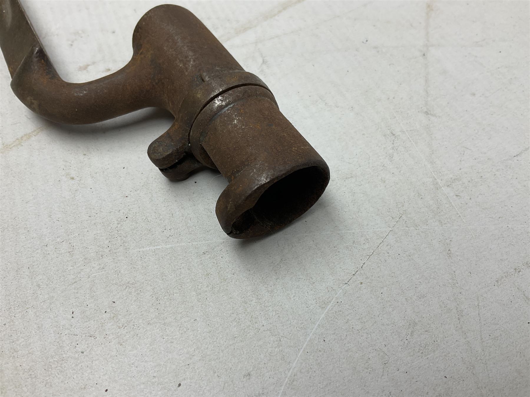 Five 19th century bayonets in relic condition without scabbards comprising British Pattern 1876 socket bayonet with Indian markings; French Model 1874 epee bayonet; and three French Model 1866 sabre bayonets (5)