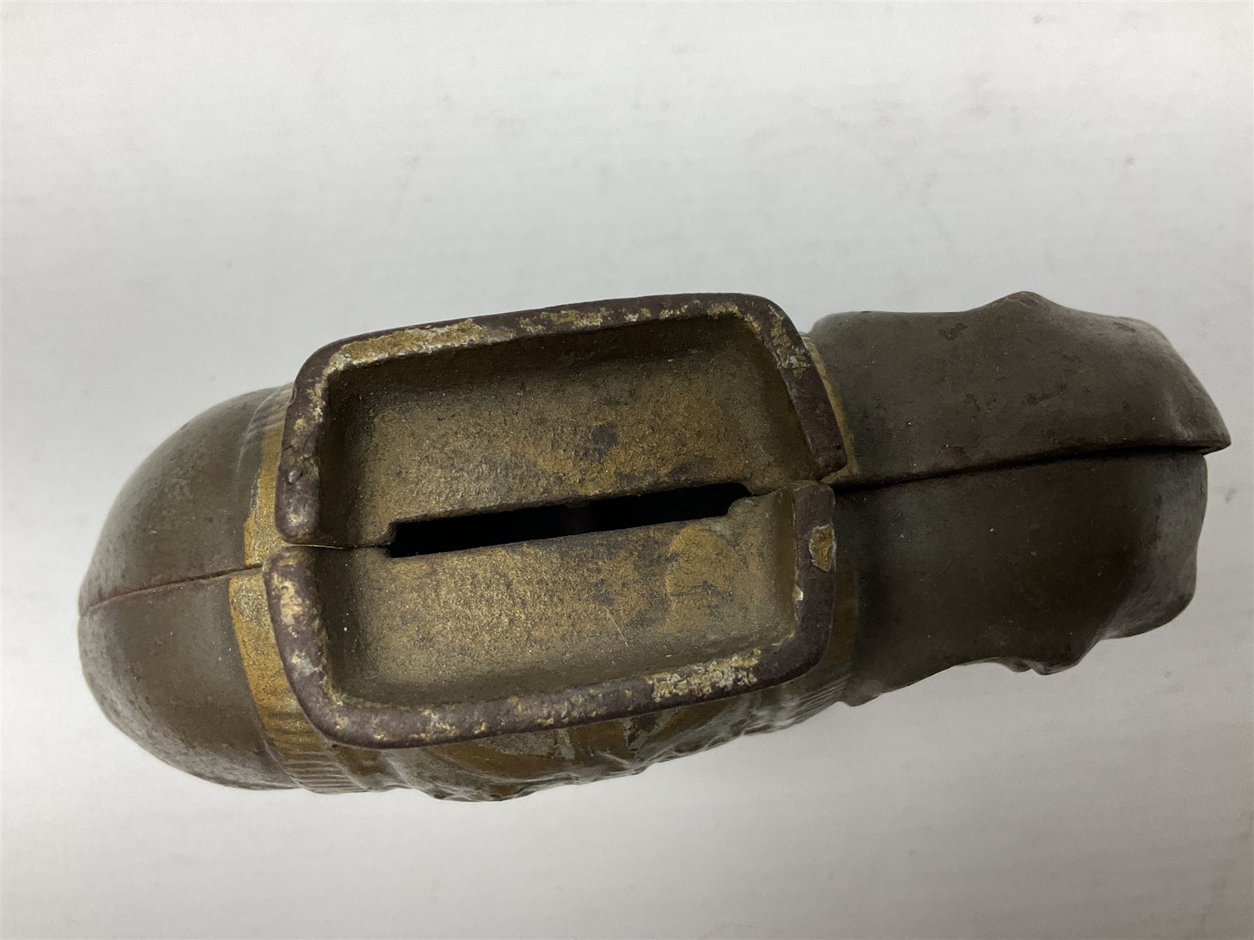 Two early 20th century cast-iron mechanical money banks - 'Rabbit on Cabbage' by Kilgore Manufacturing Company c1921 L11cm; and 'Elephant Swings Trunk' by A C Williams & Co patented 27th June 1905 L12.5cm (2)