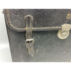 Vintage government officer's briefcase, with Crown and ER motif, H31cm