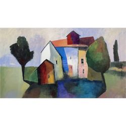 Downe Burns (American Contemporary): 'Colourworld II', limited edition print signed titled and numbered 45/195 in pencil, 46cm x 77cm 