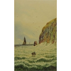  Sailing Boats off Shore, 20th century watercolour signed H. Smith 25.5cm x 15.5cm   
