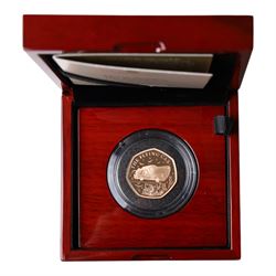 The Royal Mint United Kingdom 2025 'Harry Potter The Flying Car' gold proof fifty pence co...