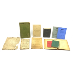  Manchester, Sheffield and Lincolnshire Railway - manuscript Waybill Counterfoil Book, Parcel Delivery Book and Working Timetable of Excursion and Special Trains, all dated 1894, and 1877 manuscript circular regarding Season Excursion Tickets with charges verso, LNER Telegram Code Book 1939 and six BR publications  