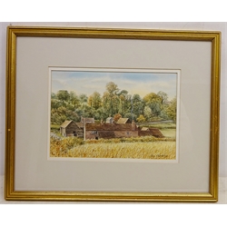  John Chalkley (British 20th century): Rural Farmstead , watercolour signed 18.5cm x 27cm  