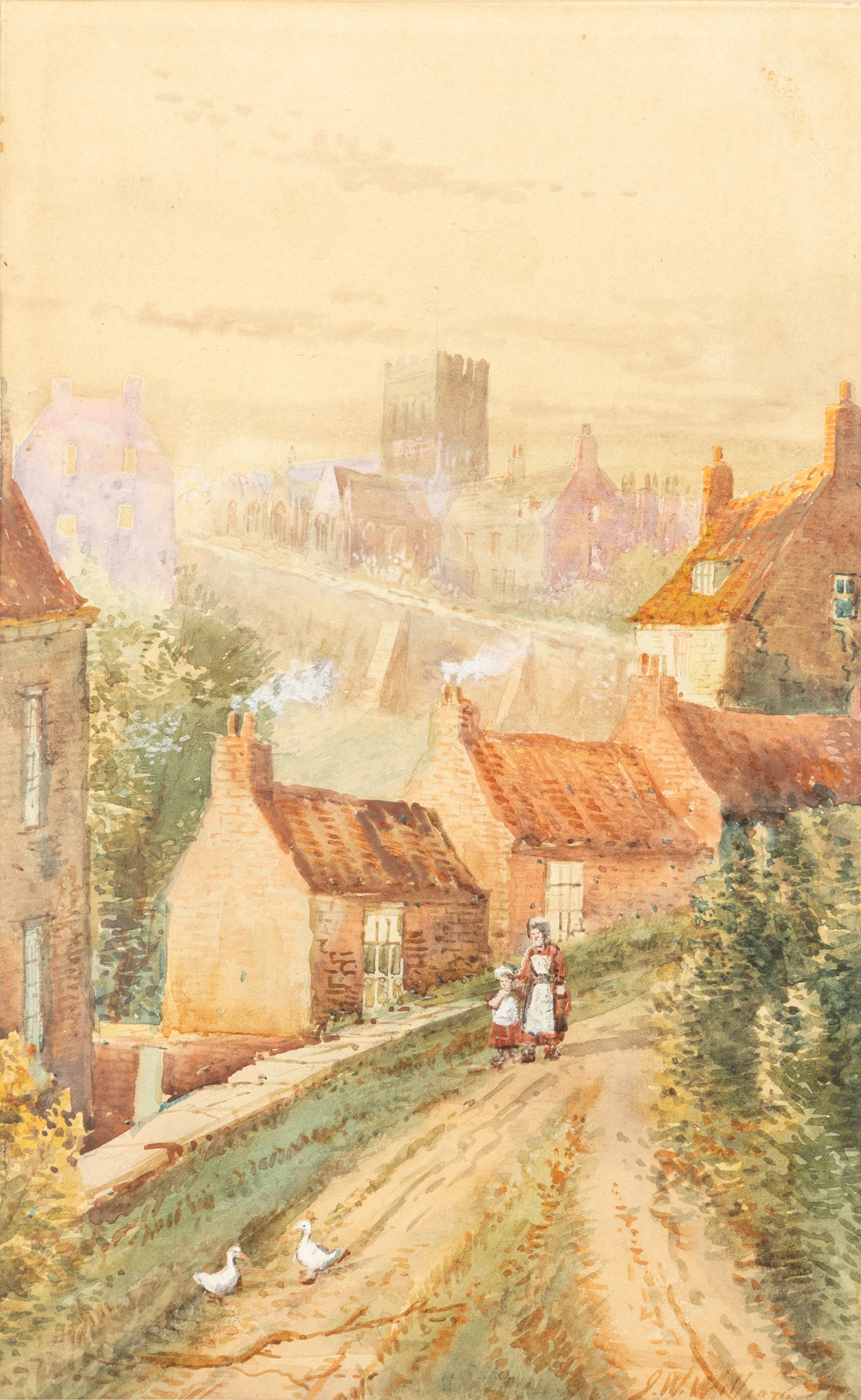 John Wynne Williams (British fl.1900-1920): 'Forge Valley' and 'Paradise' Old Town Scarborough, pair watercolours signed, titled on the mounts 33cm x 20cm (2)