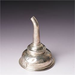 George III silver wine funnel engraved with a monogram L11cm marks rubbed