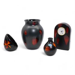 Poole Pottery Galaxy mantle clock, H23cm