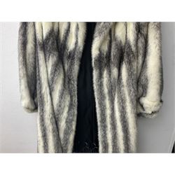 1980s Kohinoor mink 3/4 length coat, with embroidered floral lining, retailed by Ross Furriers Ltd, L112cm