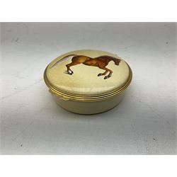 Limited edition Halcyon Days enamel box, Whistlejacket, painted in 1762 by George Stubbs, no 22/250, with certificate of authenticity, in fitted box 