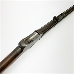 Early 20th century BSA .310 Cadet rifle, the Martini action marked with a kangaroo and 'Commonwealth of Australia', serial no.2947, the walnut stock impressed 7/09 C.M.F. over S.A 1801, 62cm barrel with hinged foresight L103cm overall