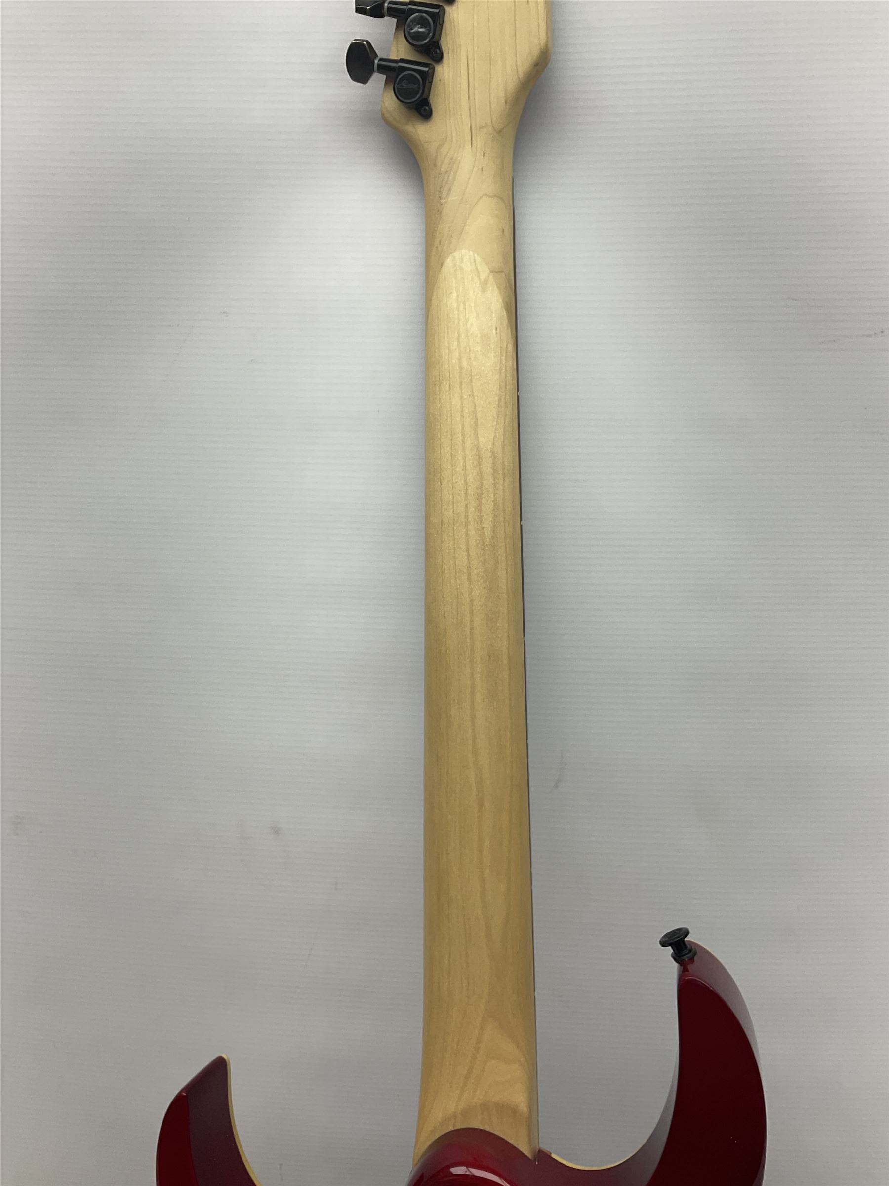 Maverick HSH rock guitar with Floyd Rose tremolo, L100cm overall; in soft carrying case.