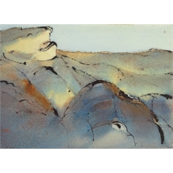  Ewald Matare (German 1887-1965): Abstract Landscape, watercolour signed with initials and dated '26, inscribed and dated 1926 verso with Studio Stamp 14cm x 19.5cm  DDS - Artist's resale rights may apply to this lot    