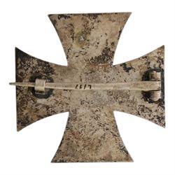 WWII German Iron Cross, 1st Class, with pin back, pin marked L/17cm

