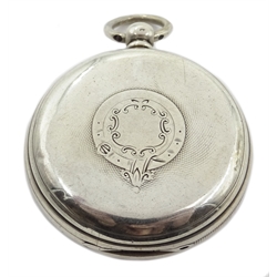  Victorian silver key wound pocket watch by Geo Heselton Bridlington no 54701, case by Charles Cooke, London 1878 and watch parts  