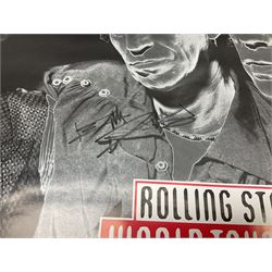Rolling Stones Voodoo Lounge World Tour 1994/95 poster signed in black marker pen by Charlie Watts, Keith Richards, Mick Jagger and Ronnie Wood 58 x 81cm, unframed