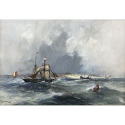 Frank Henry Mason (Staithes Group 1875-1965): 'An Inshore Passage', watercolour and gouache signed 24cm x 34cm 
Provenance: private collection; Tennants Auctioneers 23rd November 2006, sold together with a copy of the sale catalogue