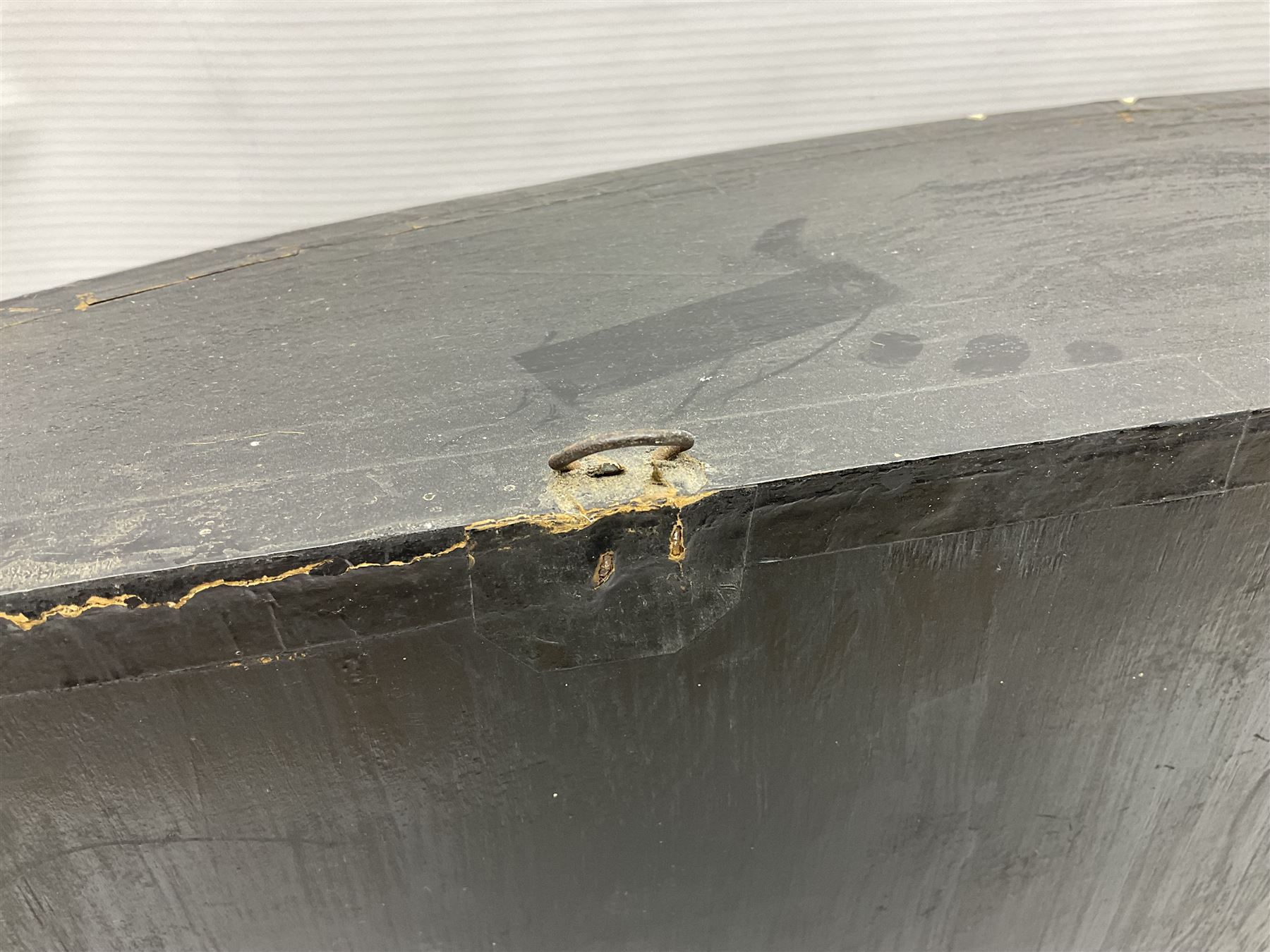 Taxidermy: Brown trout (Salmo trutta), skin mount set above a pebbled river bed with reeds and ferns, against blue painted back drop, enclosed within an ebonised bow-front display case, with 'Costa Beck June 8th 1920, Weight 3 3/4lbs',inscribed to the glass, H31cm, L62cm 