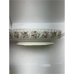 Minton Spring Bouquet pattern part tea and dinner service, including six dinner plates, six side plates, two covered dishes etc, together with Minton Marlow pattern part tea service  