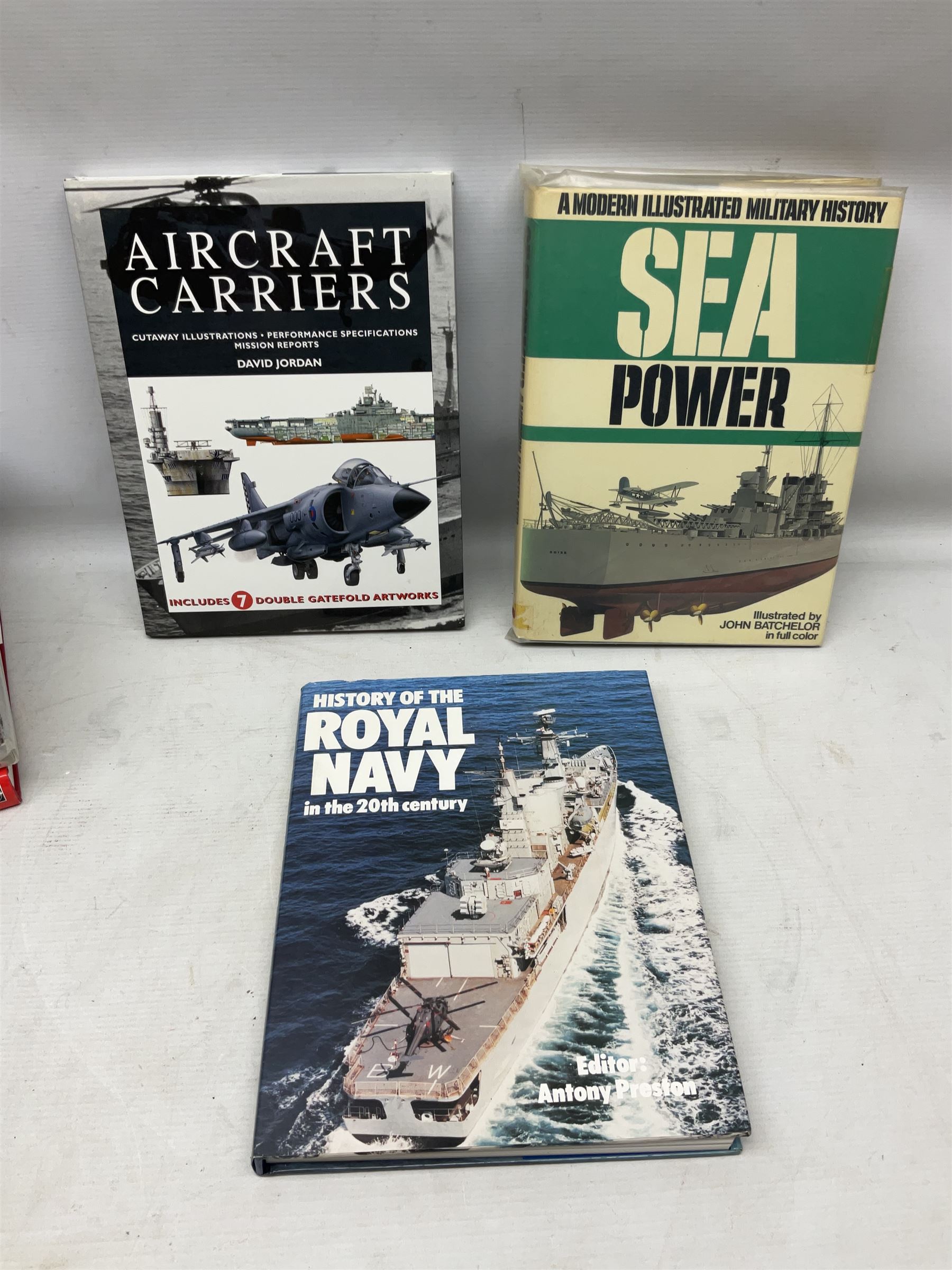 Twenty-seven books of maritime and naval interest including Archibald: The Fighting Ship in the Royal Navy; Chant: The History of the World's Warships; Groner: German Warships 1815-1945; books on seapower, destroyers, battleships, cruisers, seamanship etc