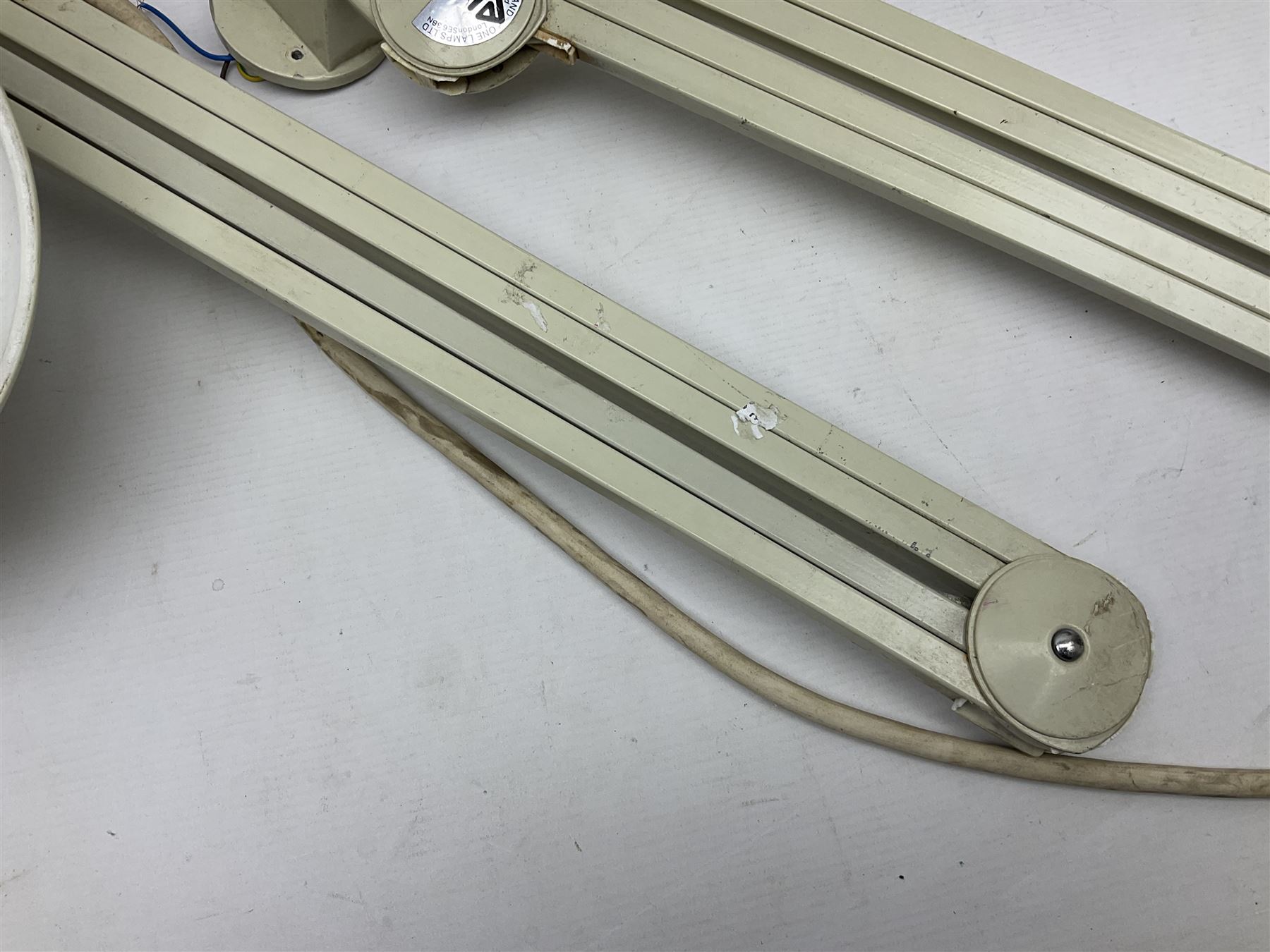 Pair cantilever wall mounted lamps 