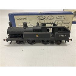 ‘00’ gauge - three kit built steam locomotives comprising GER Class S69/B12 4-6-0 no.1510 finished in GER blue, with McGowan Models box; Aspinall Class 1008 2-4-2T no.50887 finished in BR black, with McGowan Models box; MR/LMS Class 1P 0-4-4T no.1268 finished in LMS black with Craftsman Models box (3) 