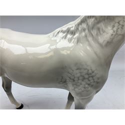 Beswick Large Hunter in grey no. 1734, printed mark beneath, H30cm