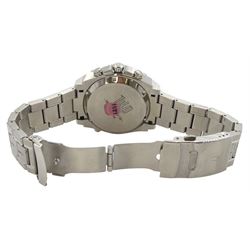 Bulova Precisionist gentleman's stainless steel quartz chronograph wristwatch, Ref. C877877, marking 140 years of American Innovation, on original stainless steel strap, with fold-over clasp