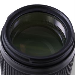 Nikon D90 DSLR camera body, serial no. 8230680, with a Nikon ED AF-S Nikkor 70-300mm 1:4.5-5.6 G lens, serial no. 3102829, with battery and Nikon Quick Charger, in carry case with other accessories including hoods, caps and filters