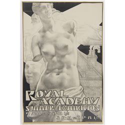 After Laura Knight (British 1877-1970): 'Royal Academy Summer Exhibition', monochrome poster c1930's pub. Vincent Brooks Day and Son London 75cm x 50cm
