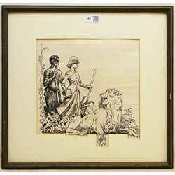 Michael G Ploog (USA 1942-): Exploration, pencil unsigned 27cm x 26cm
Provenance: gift to the vendor from the artist's wife and author Marianne Meyerhoff (Four Girls from Berlin). Ploog is an American storyboard and comic book artist, and a visual designer for films. In comics, Ploog is best known for his work on Marvel Comics' 1970s

