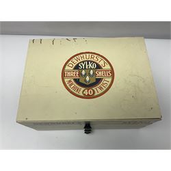 Mid 20th century Dewhurst's 'Sylko' advertising counter top three drawer chest, H14.5cm