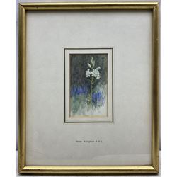 Helen Allingham RWS (British 1848-1926): Study of a Lily, watercolour unsigned, titled and attributed on gallery label verso 10cm x 6cm 
Provenance: with the Southgate Gallery, Wolverhampton, label verso