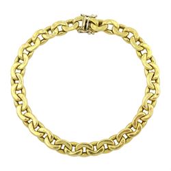 18ct gold curb link bracelet by Nicolis Cola, stamped 750
