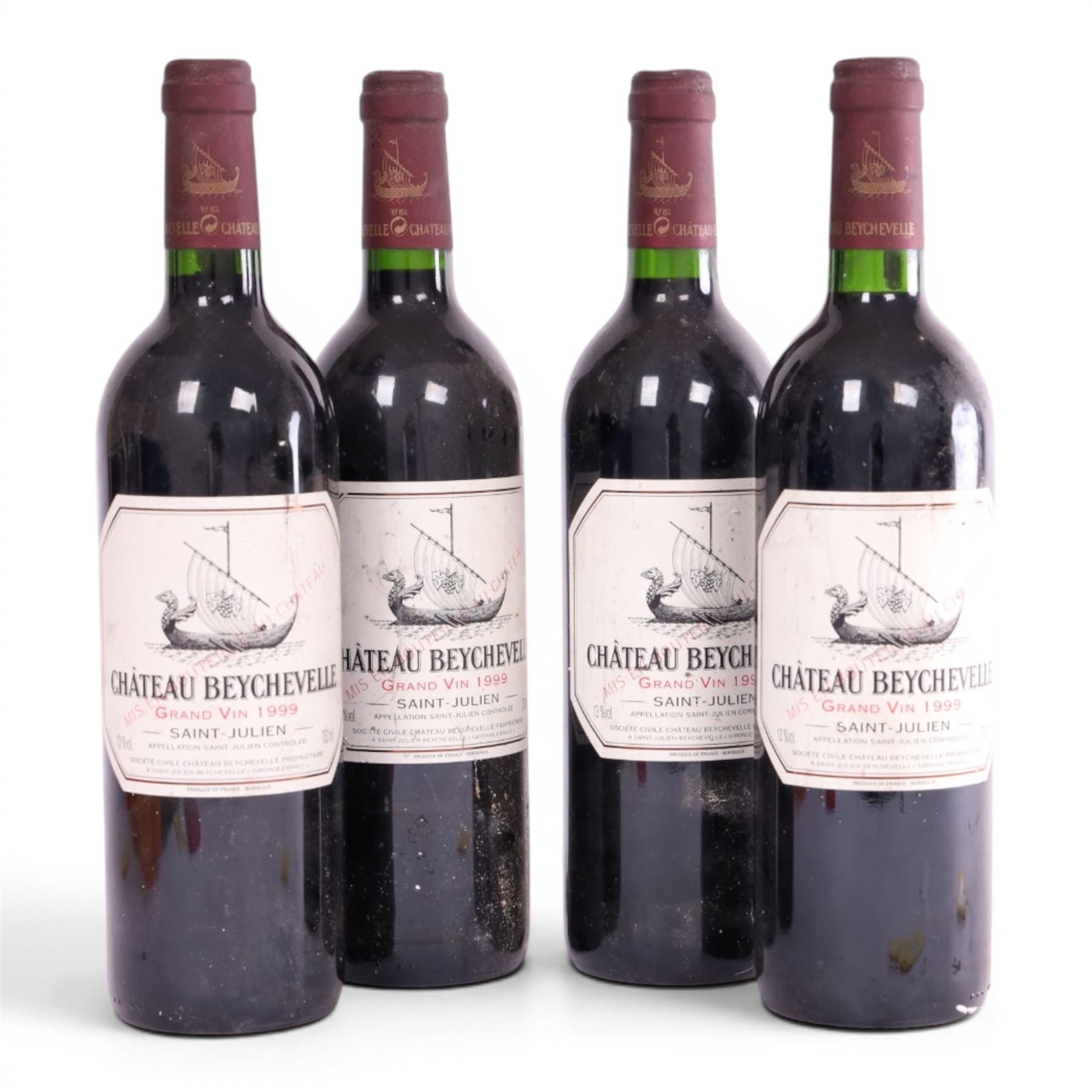 Chateau Beychevelle, 1999 Saint-Julien, four bottles 